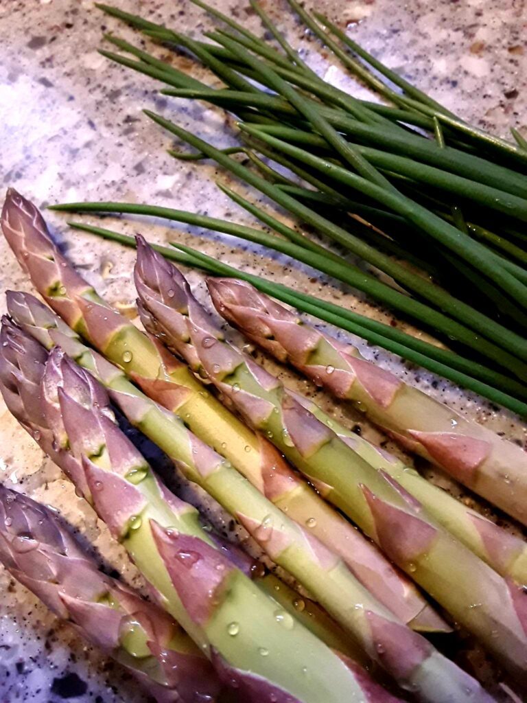 stems of vegetables