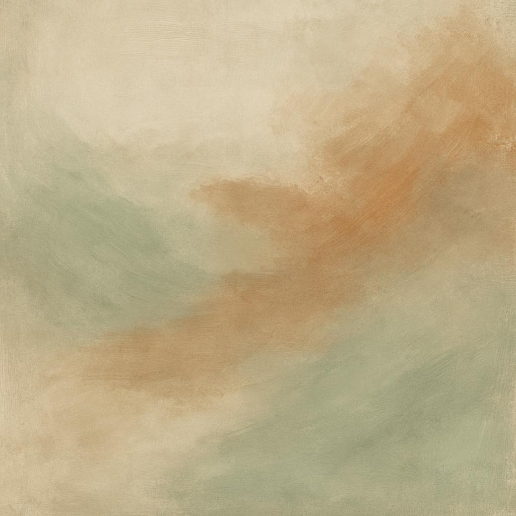 Abstract painting with soft earthy tones.